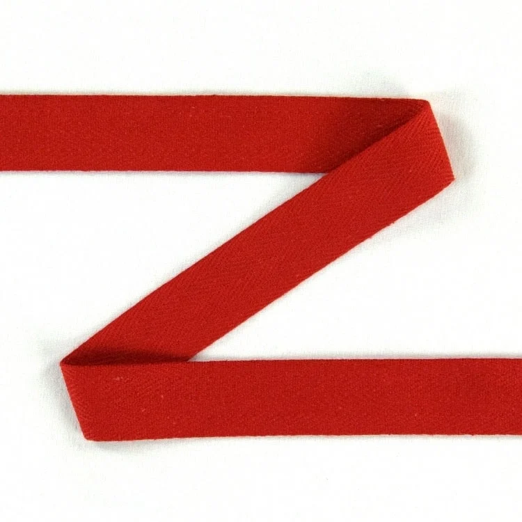 Köperband Baumwolle, 20 mm, rot