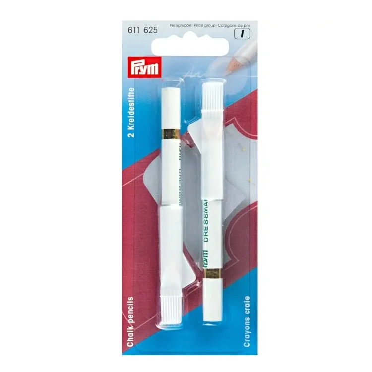Kreidestifte mit Löschbürste weiss