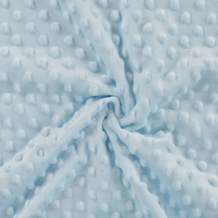 Kuschelfleece Minky Dots, hellblau