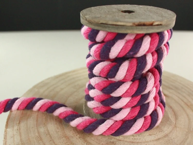 Mega Multicolour Kordel gedreht, rosa, lila, pink 12mm