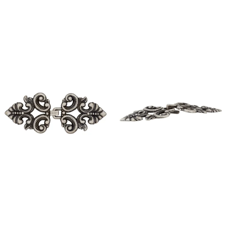 Metallschliesse Ornament, altsilber