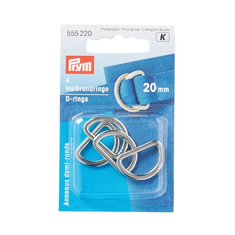Prym D-Ringe 20 mm silber