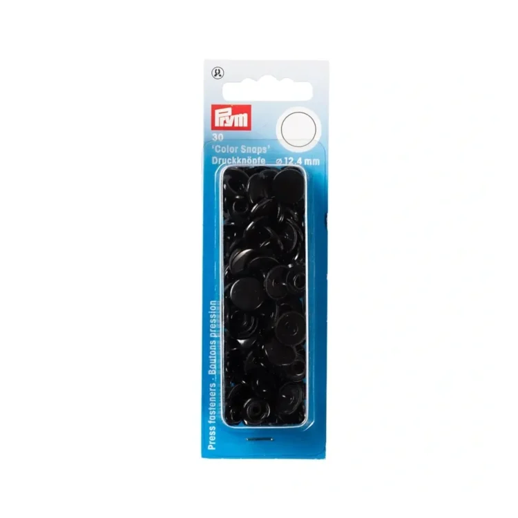 Prym Druckknöpfe Color Snaps rund 12,4 mm, schwarz