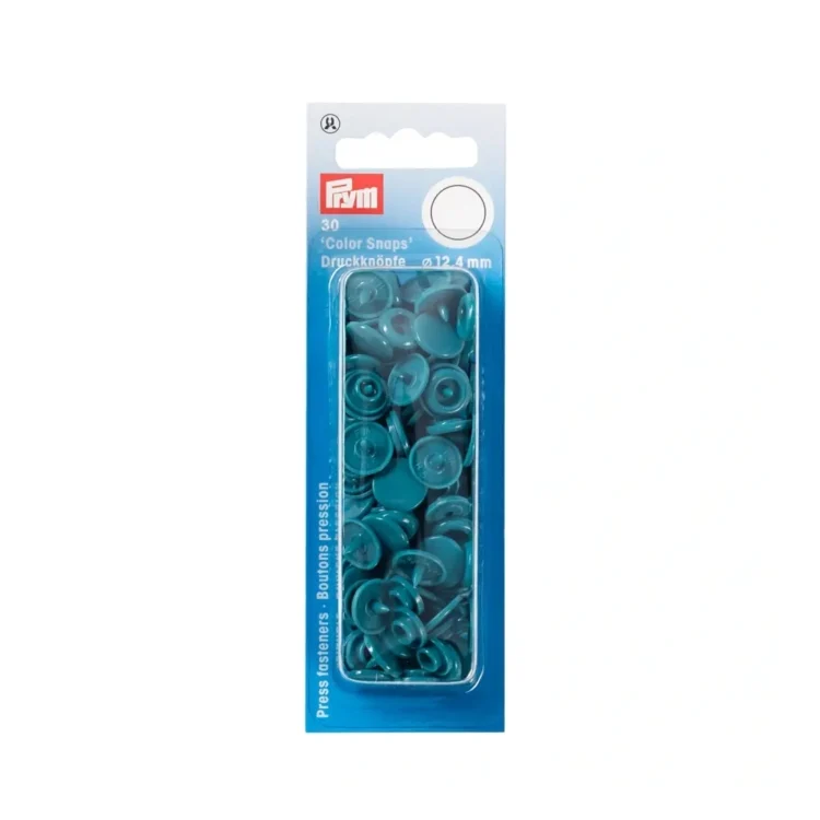Prym Druckknöpfe Color Snaps rund 12,4 mm, dunkeltürkis