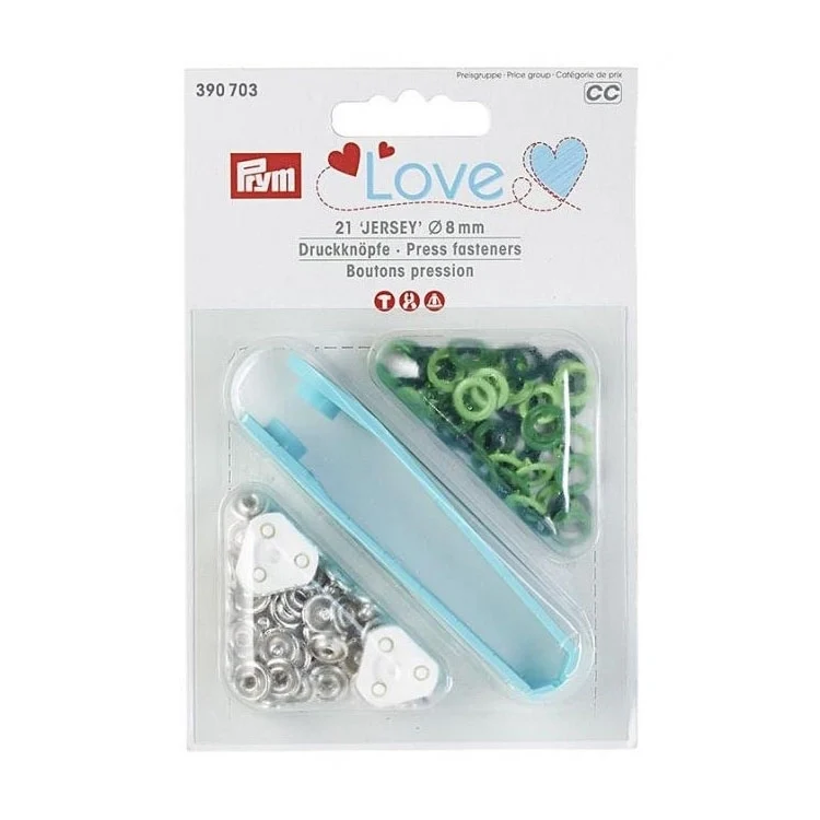 Prym Love Jersey Druckknopf 8 mm grün