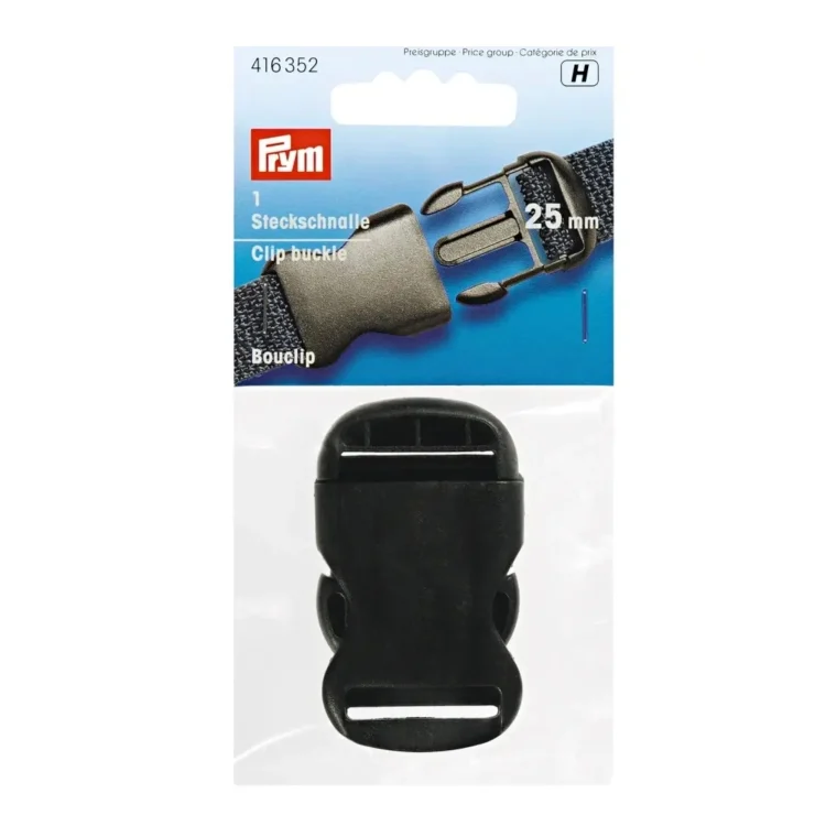 Prym Steckschnalle, 25 mm schwarz
