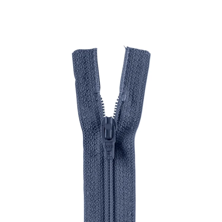 Reißverschluss 4801, grau-blau