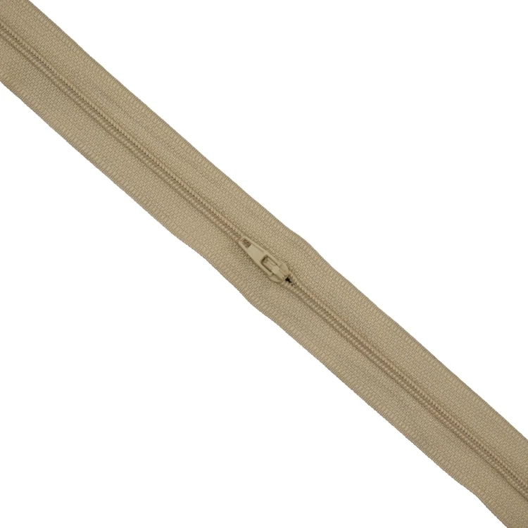 Reißverschluss Meterware beige