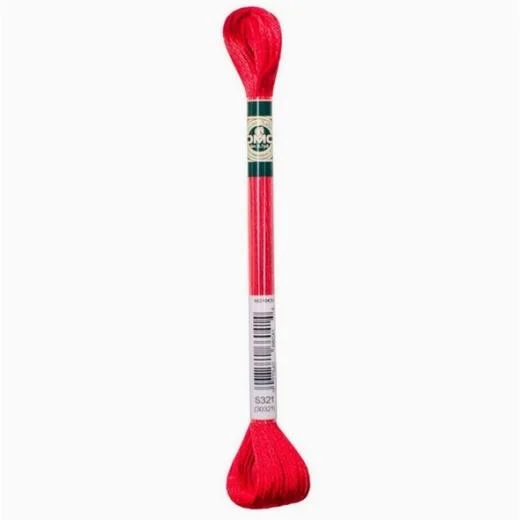 DMC Satin-Stickgarn - S321 rot