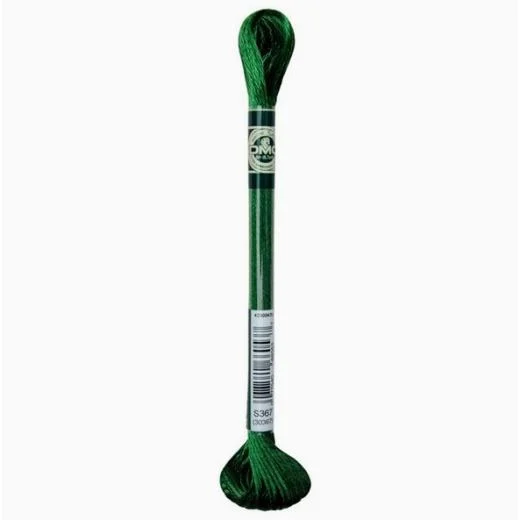 DMC Satin-Stickgarn - S367 pistaziengrün dunkel