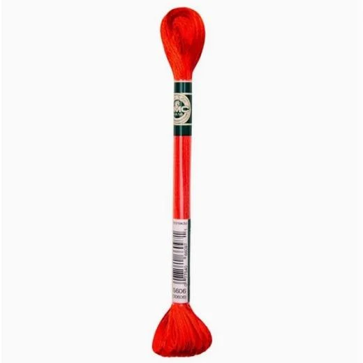 DMC Satin-Stickgarn - S606 orangenrot leuchtend