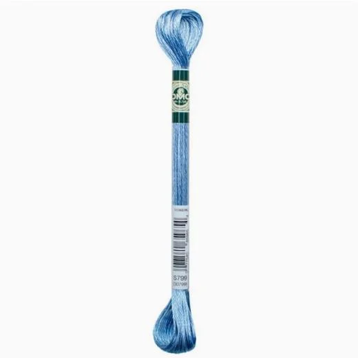 DMC Satin-Stickgarn - S799 Delfter Blau mittel