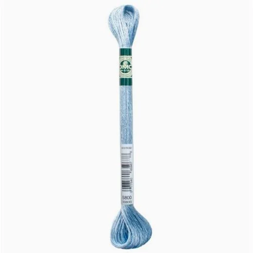 DMC Satin-Stickgarn - S800 Delfter Blau blass