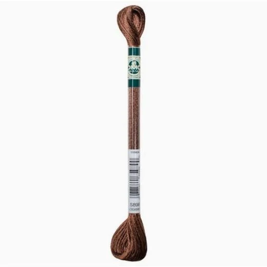 DMC Satin-Stickgarn - S898 kaffeebraun sehr dunkel