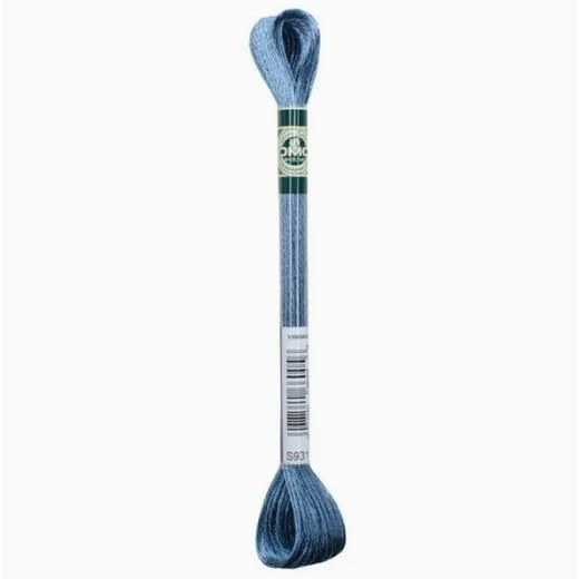 DMC Satin-Stickgarn - S931 antikblau mittel