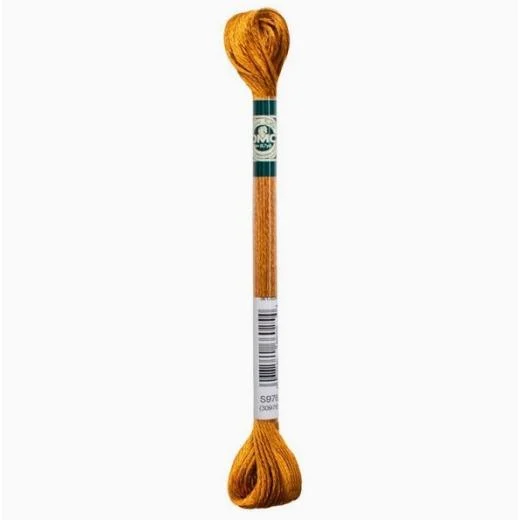 DMC Satin-Stickgarn - S976 goldbraun mittel