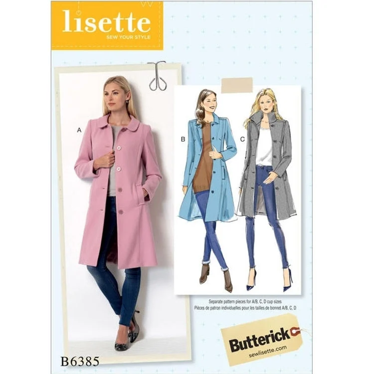 Schnittmuster Butterick 6385 Damenmantel