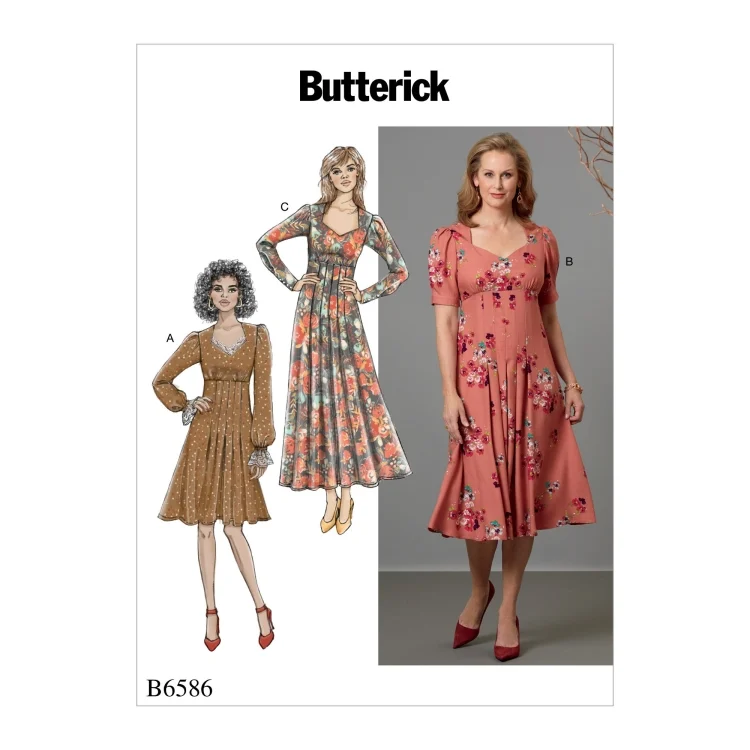 Schnittmuster Butterick 6586 Damenkleid