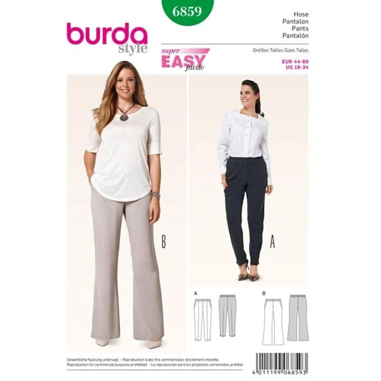 Schnittmuster Hose - Schlupfhose, Burda 6859