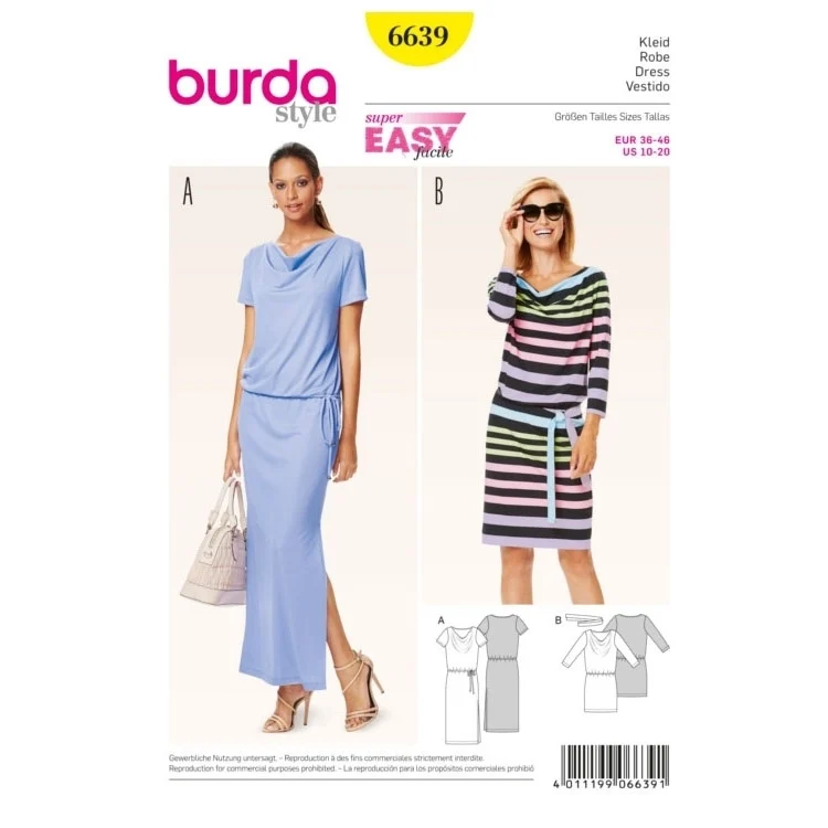 Schnittmuster Kleid, Burda 6639
