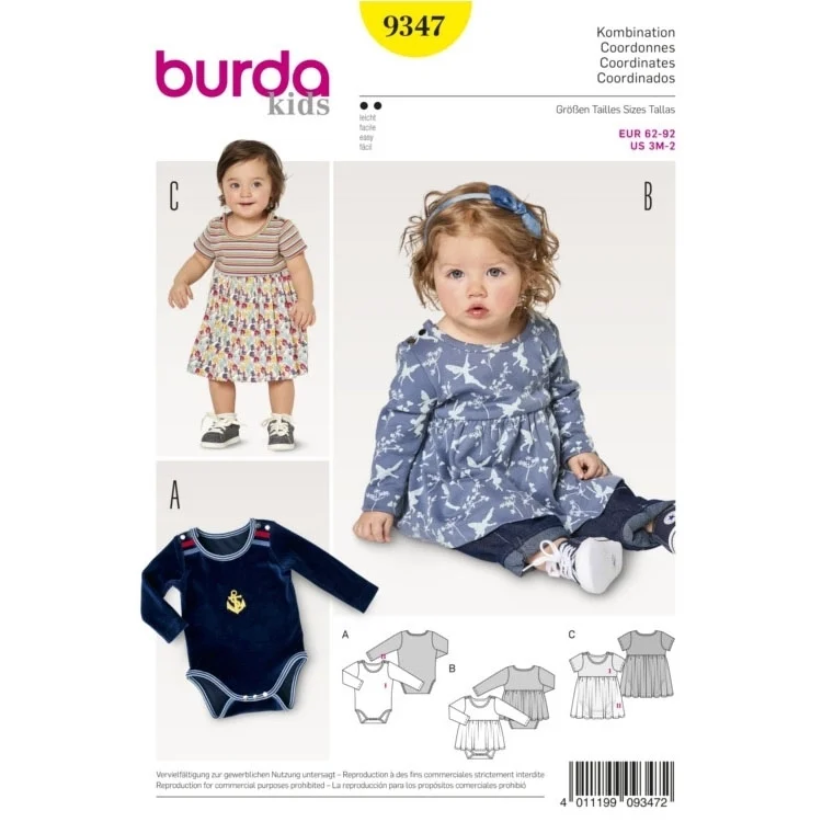 Schnittmuster Kombination, Burda 9347