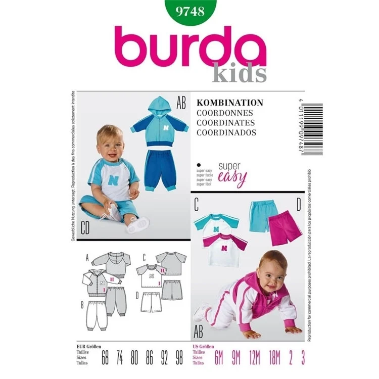 Schnittmuster Kombination Burda 9748