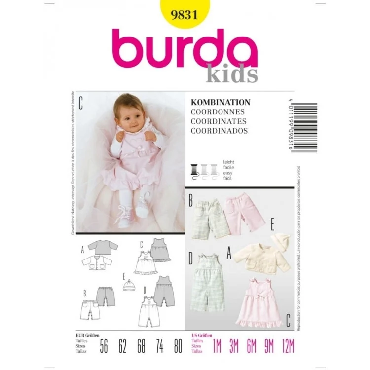 Schnittmuster Kombination, Burda 9831
