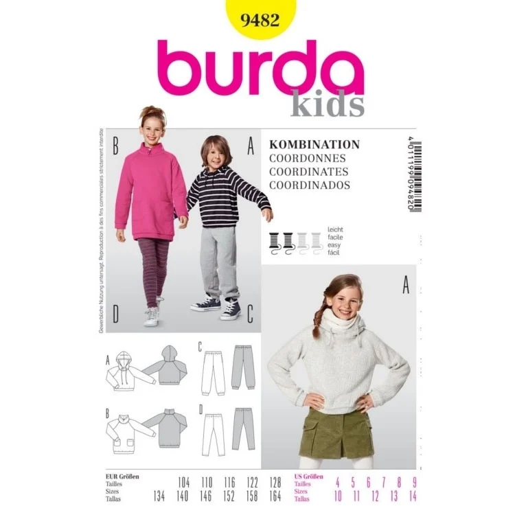 Schnittmuster Lässige Kombination, Burda 9482