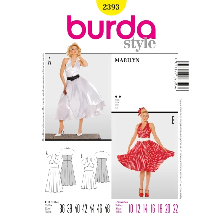 Schnittmuster Marilyn, Burda 2393