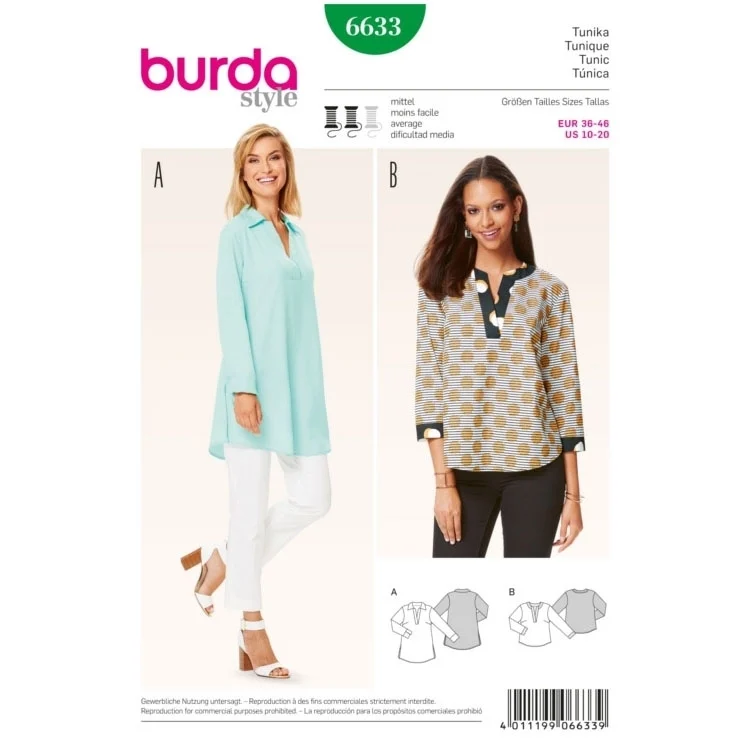 Schnittmuster Tunika, Burda 6633