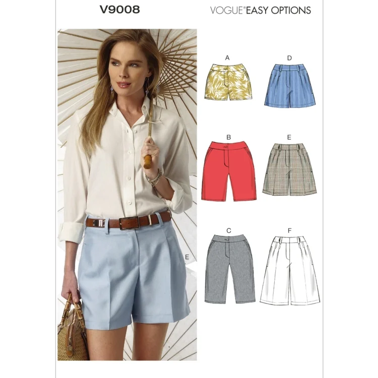 Schnittmuster Vogue 9008 Damen-Shorts