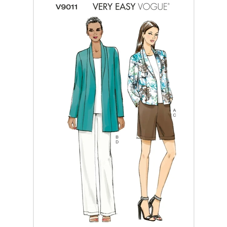 Schnittmuster Vogue 9011 Jacke, Shorts und Hose