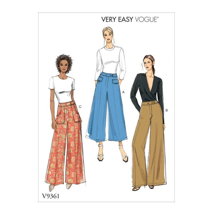 Schnittmuster Vogue 9361 Hose, Gr. 32-40