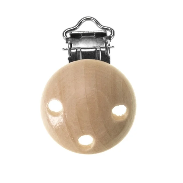 Schnullerclips Holz 30 mm, natur