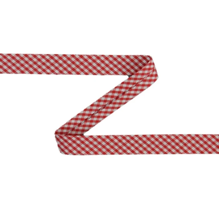 Schrägband Vichy, rot