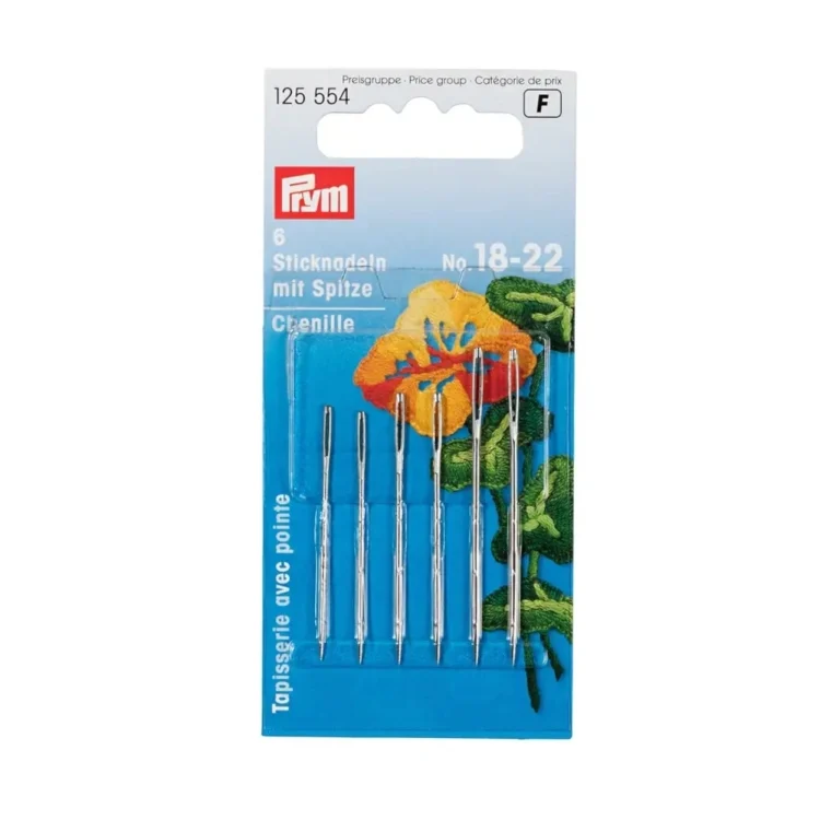 Sticknadeln mit Spitze, No. 18-22