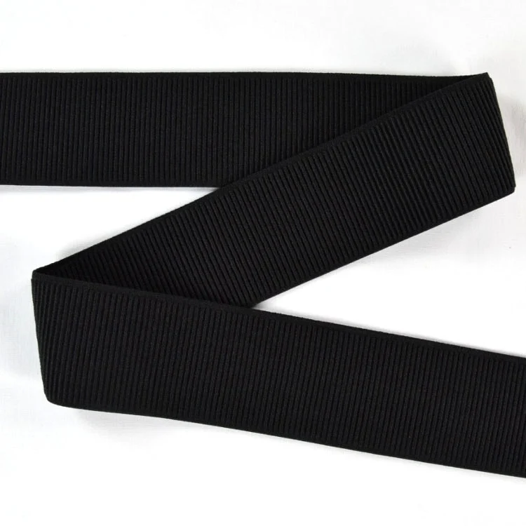 Strickbündchen, 6cm, schwarz