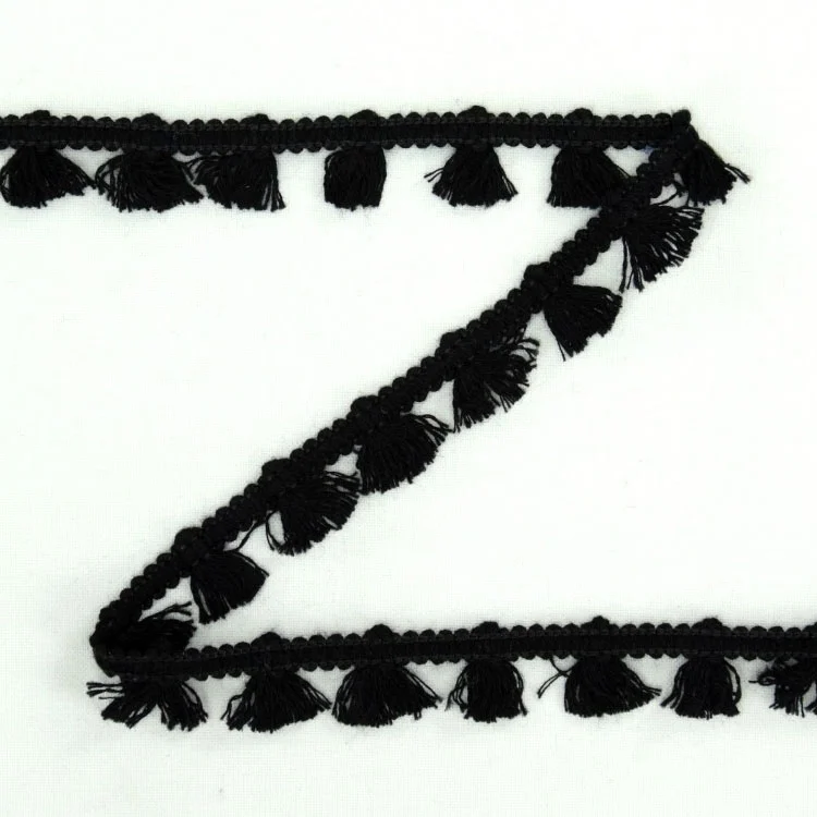 Tasselborte 15 mm, schwarz