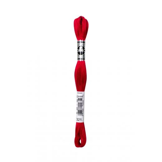 DMC Vierfachgarn Stärke 20 - 321 rot