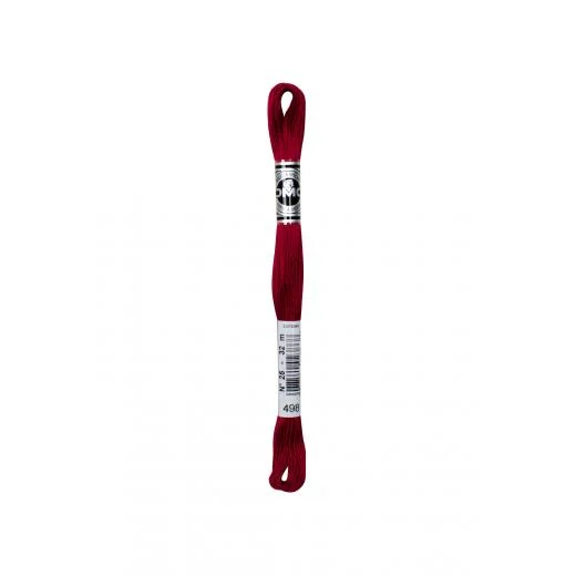 DMC Vierfachgarn Stärke 25 - 498 rot dunkel