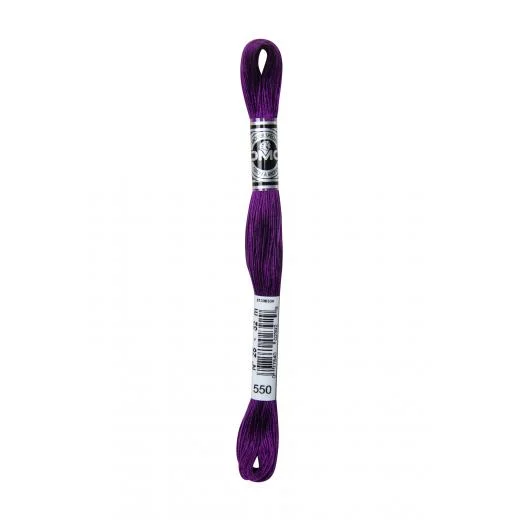 DMC Vierfachgarn Stärke 25 - 550 violett sehr dunkel