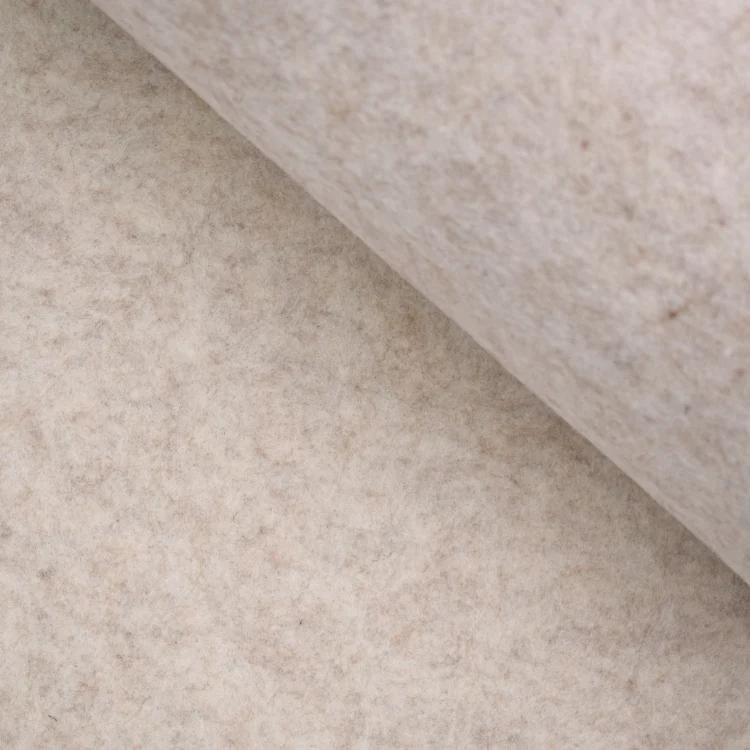 Wollfilz Meterware 2 mm, creme meliert