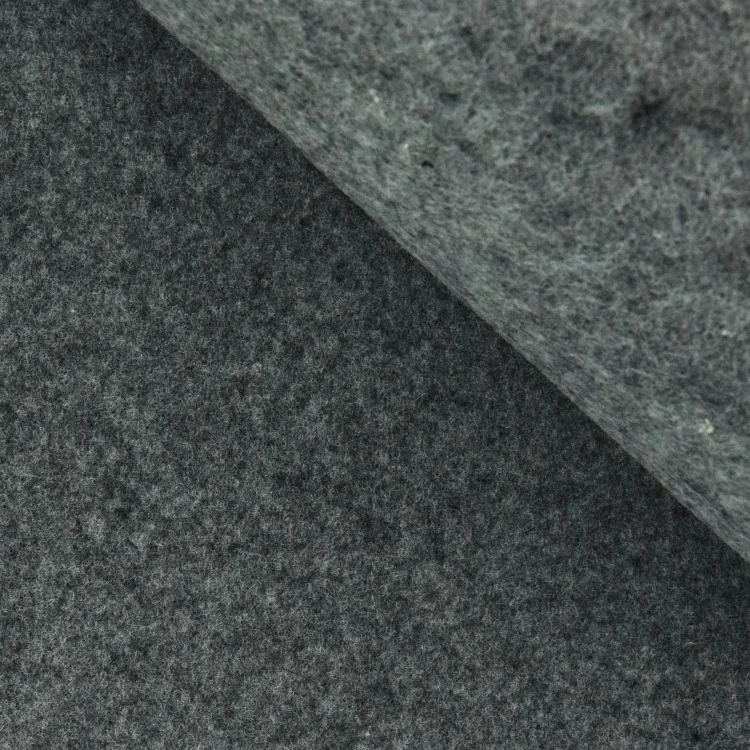 Wollfilz Meterware 2 mm, grau meliert
