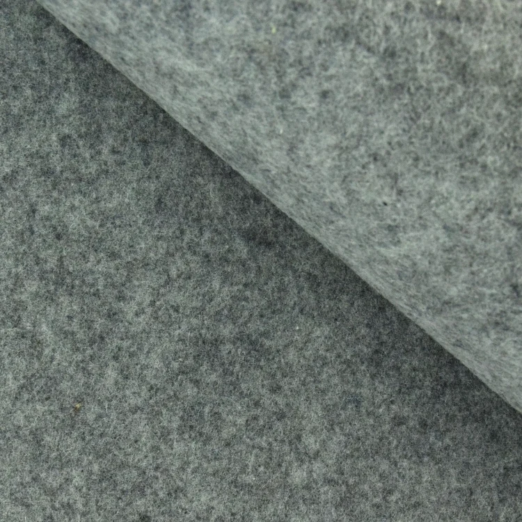 Wollfilz Meterware 2 mm, hellgrau meliert
