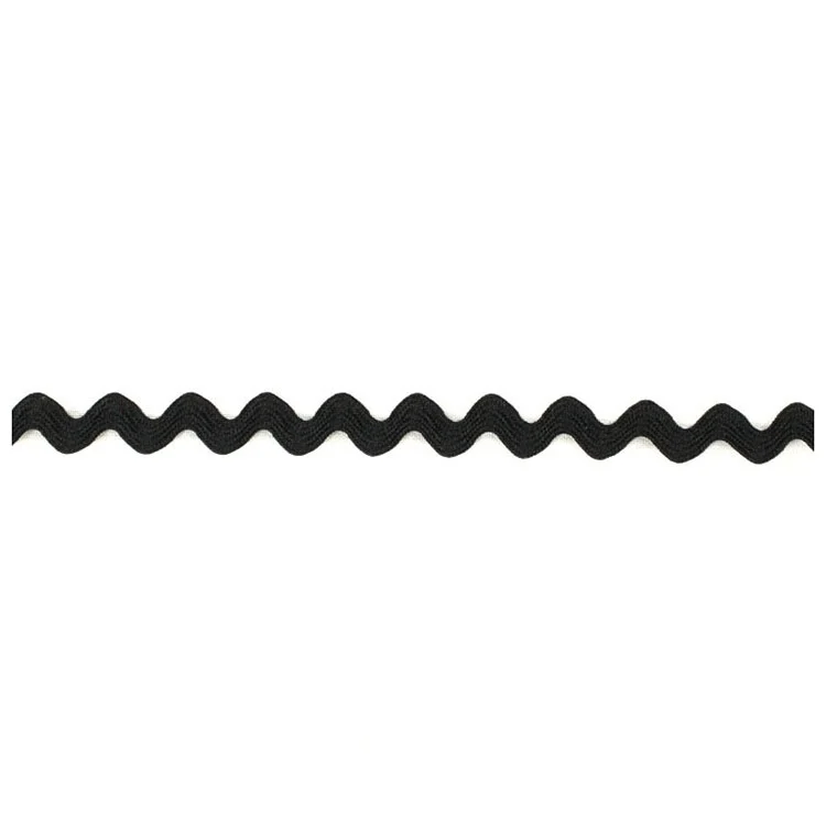 Zackenlitze 12 mm, schwarz
