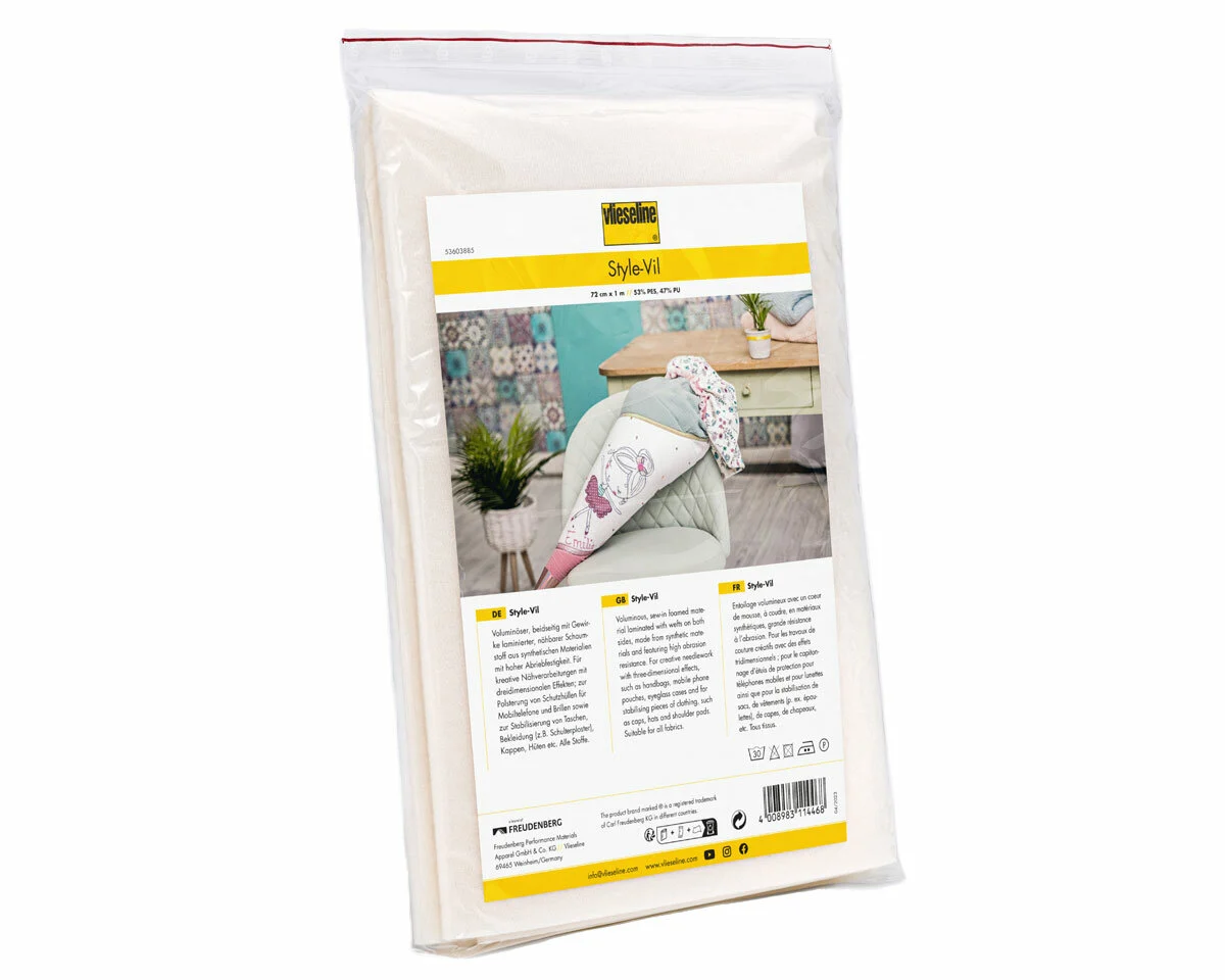 1 m Volumenvlies mit Schaumstoffkern STYLE-VIL, 72 cm x 1 m, Vlieseline