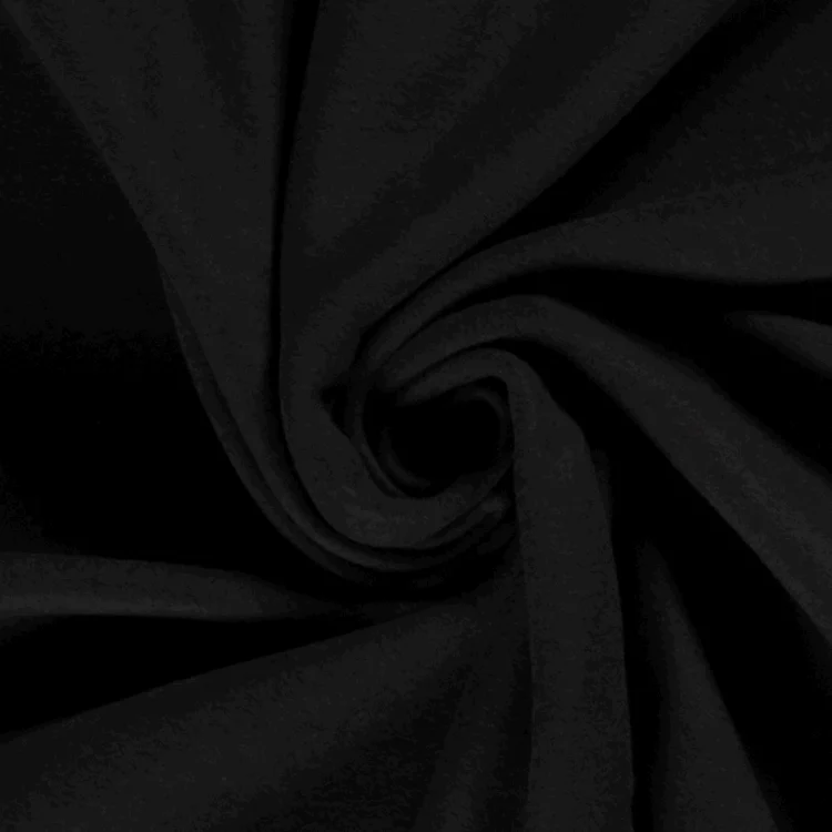 100% Baumwollfleece, schwarz