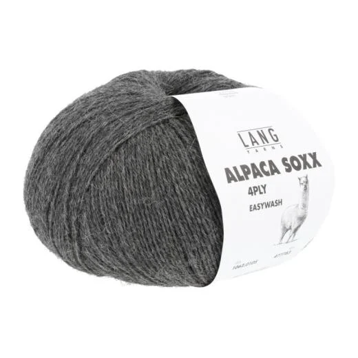 Alpaca Soxx 4-fach Lang Yarns - dunkelgrau mélange (0105)