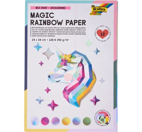 Spiegelkarton und Spiegelpapier-Mix "Rainbow"