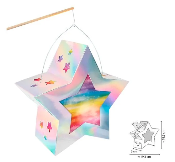 Laternen-Bastelset "Twinkle Star Irisierend"
